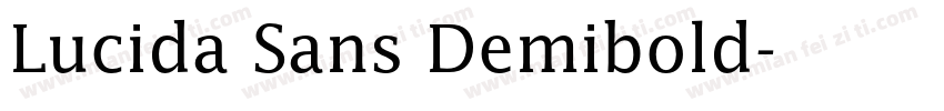 Lucida Sans Demibold字体转换